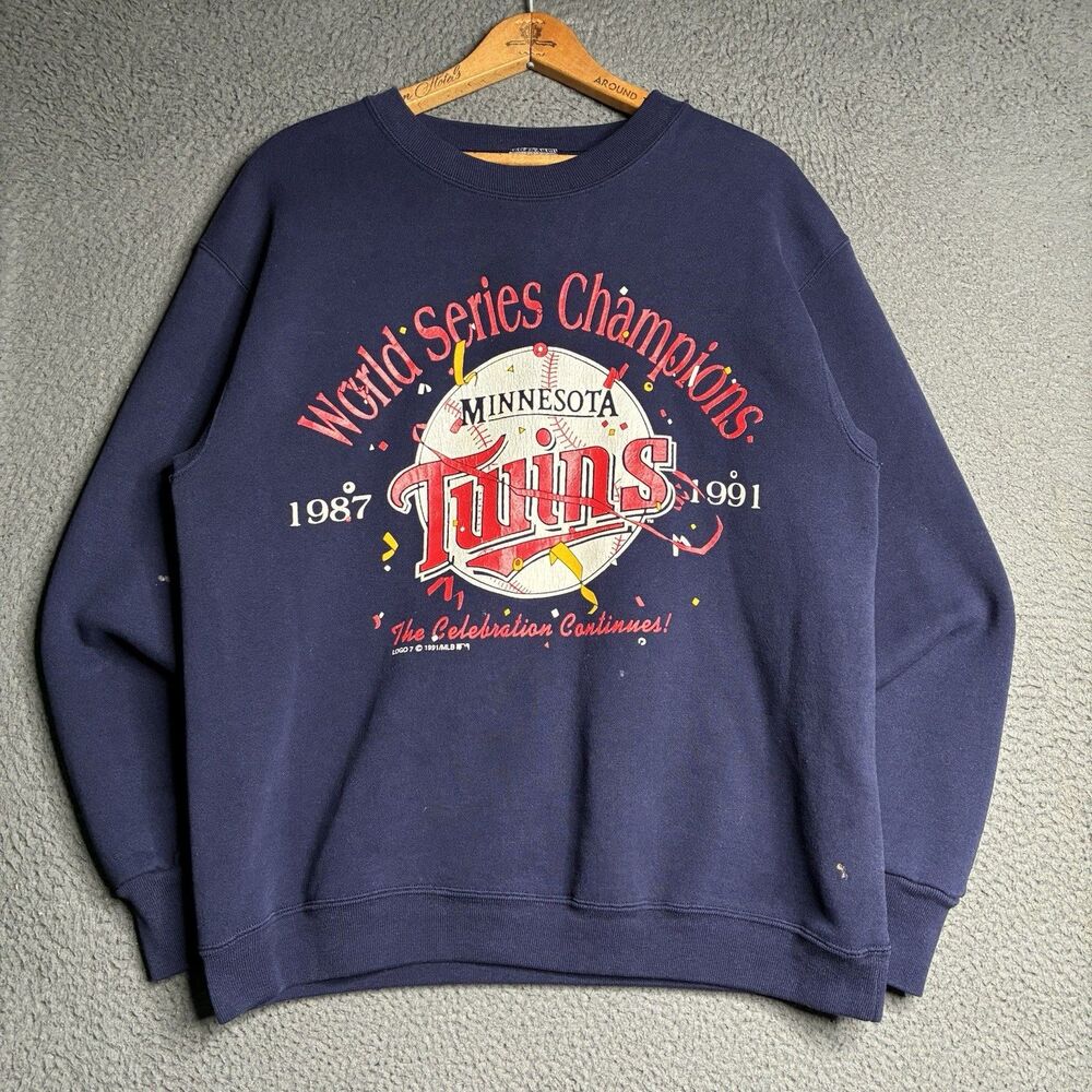 Vintage Minnesota Twins World Series Champions Sweatshirt Medium 1991 90s MLB